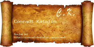 Conradt Katalin névjegykártya